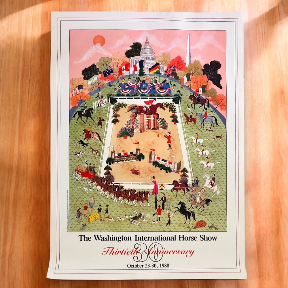 Washington International Horse Show Poster 30th Anniversary 24x33 Dagmar G. Art